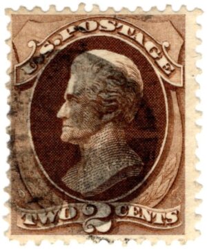 Used 157 Andrew Jackson Brown 2 Cent 1873