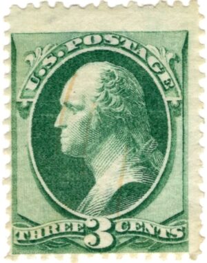 US 147 Mint Lightly Hinged George Washington Green 3 Cent 1870