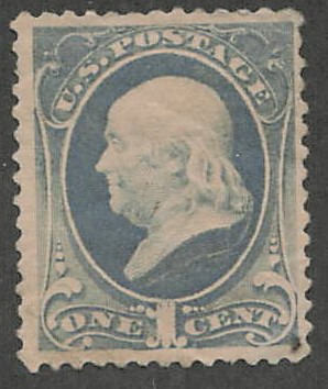Benjamin Franklin Ultramarine 1 Cent 1881