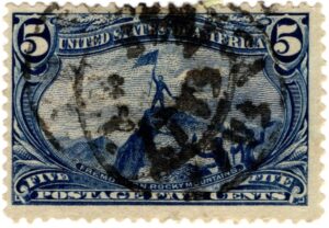 USA 1898 Used Major General John C. Frémont (1813-1890), former US senator Dull blue 5 Cent 1898 SC 288