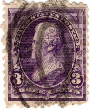 USA 1890 Used SC221 Andrew Jackson Purple 3 Cent 1890