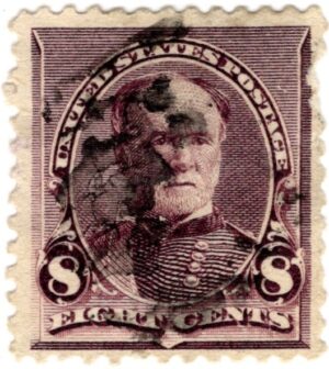 USA 1893 Used SC225 General William Tecumseh Sherman (1820-1891) Lilac 8 Cent 1893