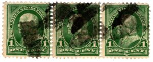 USA 1898 Used SC279 Benjamin Franklin Dark green 1 Cent 1898