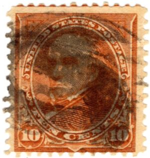 USA 1898 Used SC283 Daniel Webster Orange brown 10 Cent 1898
