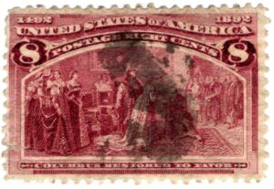 USA 1893 Used SC236 Columbus Restored to Favor Magenta 8 Cent 1893