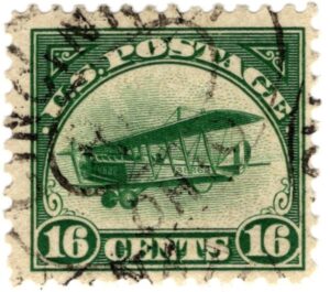 USA 1918 Used SCC2 Curtiss Jenny Green 16 Cent 1918