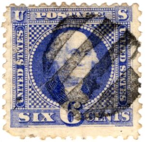 USA 1869 Used SC115 George Washington Ultramarine 6 Cent 1869