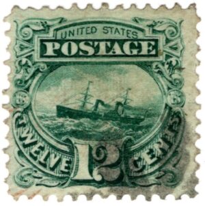 USA 1869 Used SC117 Ocean liner SS Adriatic (1871) Green 12 Cent 1869