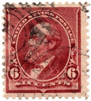 USA 1890 Used SC224 James A. Garfield Brown red 6 Cent 1890