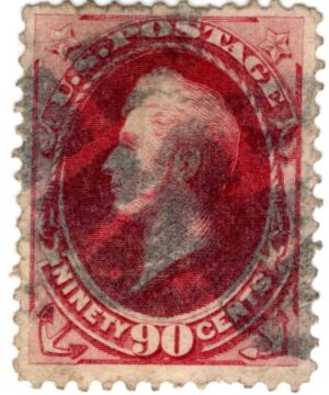 USA 1875 Used SC166 Commodore Oliver Hazard Perry (1785-1819) Bright rose carmine 90 Cent 1875