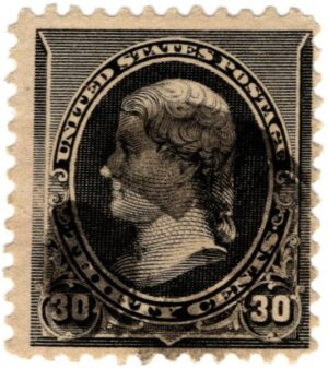 USA 1890 Used SC228 Thomas Jefferson Black 30 Cent 1890