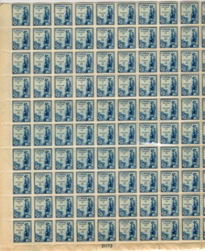 USA 1933 Mint Sheet SC734SH Statute of General Tadeusz Kosciuszko Blue 5 c Sheet of 100