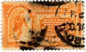 USA 1893 Used Stamp SCE3 Messenger Orange 10 Cent 1893