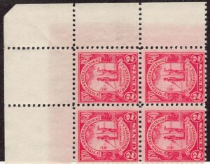 USA 1930 Mint Never Hinged Block SC 683 Major General Joseph R. West (1822-1898) and Chief Shadoo Carmine rose 2 Cent 1930