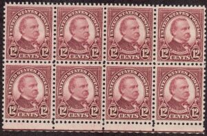 USA 1931 Mint Never Hinged Block SC 693 Grover Cleveland (1837-1908), 22nd and 24th US President Brown violet 12 Cent 1931