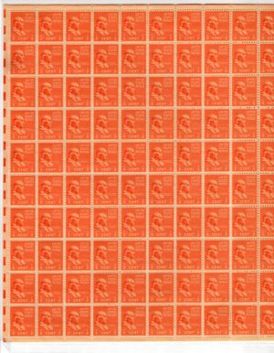 USA 1938 Mint Sheet SC 803 Benjamin Franklin Deep orange 0.5 Cent 1938