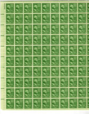 USA 1938 Mint Sheet SC 804 George Washington Green 1 Cent 1938