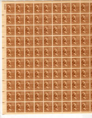 USA 1938 Mint Sheet SC 805 Martha Washington (1731-1802), Former First Lady of the USA Bistre brown 1.5 Cent 1938