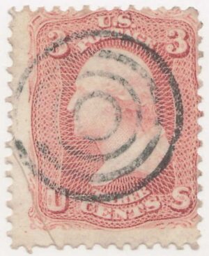 USA 1861 Used Stamp SC 65 George Washington Brownish red 3 Cent 1861