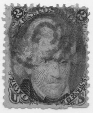USA 1863 Used Stamp SC 73 Andrew Jackson Black 2 Cent 1863