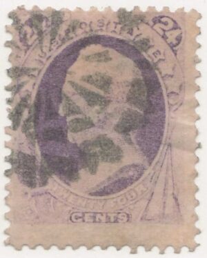 USA 1870 Used Stamp SC 153 Winfield Scott (1786-1866), United States Army general Purple 24 Cent 1870