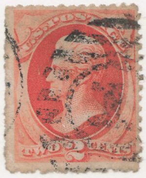 USA 1878 Used Stamp SC 183 Andrew Jackson Vermilion 2 Cent 1878