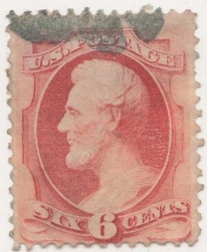 USA 1879 Used Stamp SC 186 Abraham Lincoln Pink 6 Cent 1879