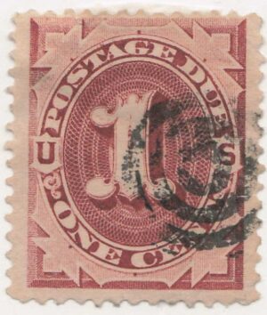 USA 1884 Used Stamp SC J15 Postage Due Red Brown 1 Cent 1884