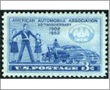 USA 1952 Mint SC1007 American Automobile Association 50th Anniversary 1902-1952 Dark blue 3 Cent 1952