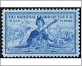 USA 1953 Mint SC1017 National Guardsman, Amphibious Landing and Disaster Service Bright blue 3 Cent 1953