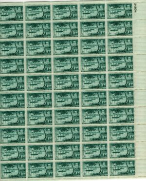 USA 1953 Mint Sheet SC1021SH Commodore Matthew C. Perry and First Anchorage of Tokyo Bay Green 5 Cent 1953