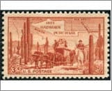 USA 1953 Mint SC1028 Gadsden Purchase Copper brown 3 Cent 1953