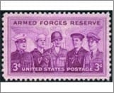 USA 1955 Mint SC1067 Marine, Coast Guard, Army, Navy, and Air Force Personnel Purple 3 Cent 1955