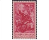 USA 1956 Mint SC1073 "Franklin Taking Electricity from the Sky" by Benjamin West Carmine rose 3 Cent 1956