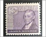 USA 1958 Mint SC1105 James Monroe Purple 3 Cent 1958
