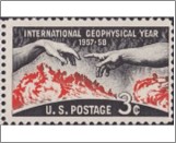 USA 1958 Mint SC1107 Geophysical Year Black,Red orange 3 Cent 1958