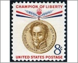 USA 1958 Mint SC1111 Simon Bolivar, South American Freedom Fighter Multicolor 8 Cent 1958