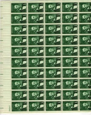 USA 1959 Mint SC1113SH Lincoln by George Healy Green 1 Cent 1959 Sheet