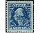 USA 1917 Mint SC504 George Washington Blue 5 Cent 1917