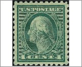 USA 1921 Mint SC543 George Washington Green 1 Cent 1921
