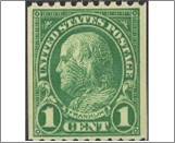 USA 1924 Mint SC604 Benjamin Franklin Yellow green 1 Cent 1924