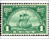 USA 1924 Mint SC614 Sailing Ship "New Netherland" Dark green 1 Cent 1924