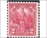 USA 1927 Mint SC643 Green Mountain Boy Carmine rose 2 Cent 1927