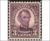 USA 1929 Mint SC672 Abraham Lincoln Violet 3 Cent 1929