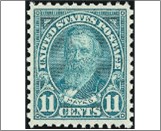 USA 1931 Mint SC692 Rutherford B. Hayes (1822-1893), 19th President of the USA Light blue 11 Cent 1931