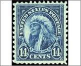 USA 1931 Mint SC695 American Indian Dark blue 14 Cent 1931