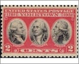 USA 1931 Mint SC703 Count de Rochambeau, Washington, and Count de Grasse Black,Carmine 2 Cent 1931