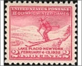 USA 1932 Mint SC716 Skier Carmine rose 2 Cent 1932