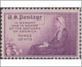 USA 1934 Mint SC737 Adaptation of Whistler's Portrait of his Mother Bright violet 3 Cent 1934