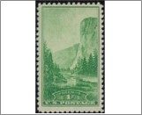 USA 1934 Mint SC740 El Capitan Summit, Yosemite National Park, California Green 1 Cent 1934